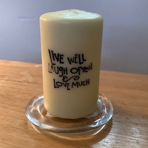 Unscented pillar candle